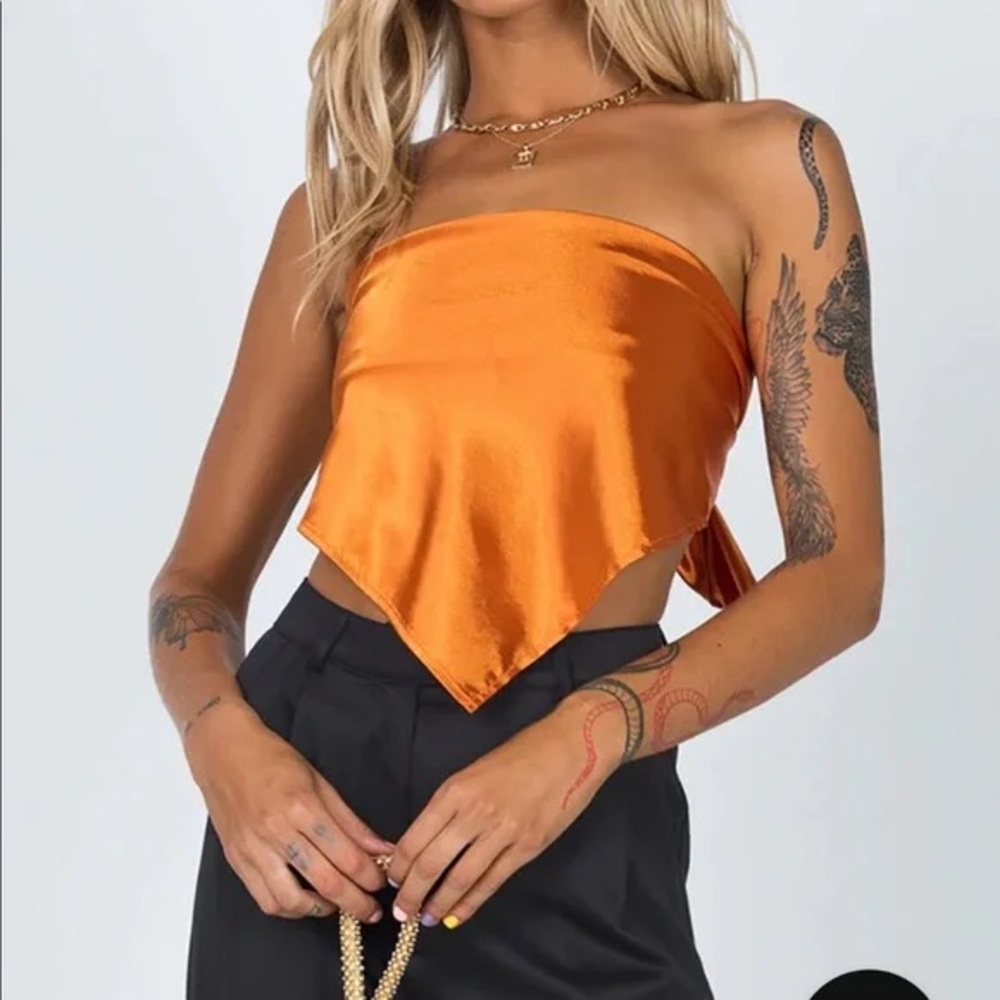 NWT Princess Polly Orange Venetian Scarf Top !!!